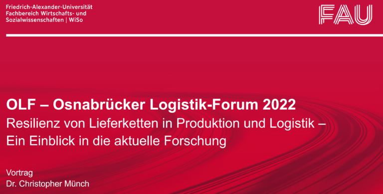 Lehrstuhl für SCM beim Osnabrücker Logistik Forum