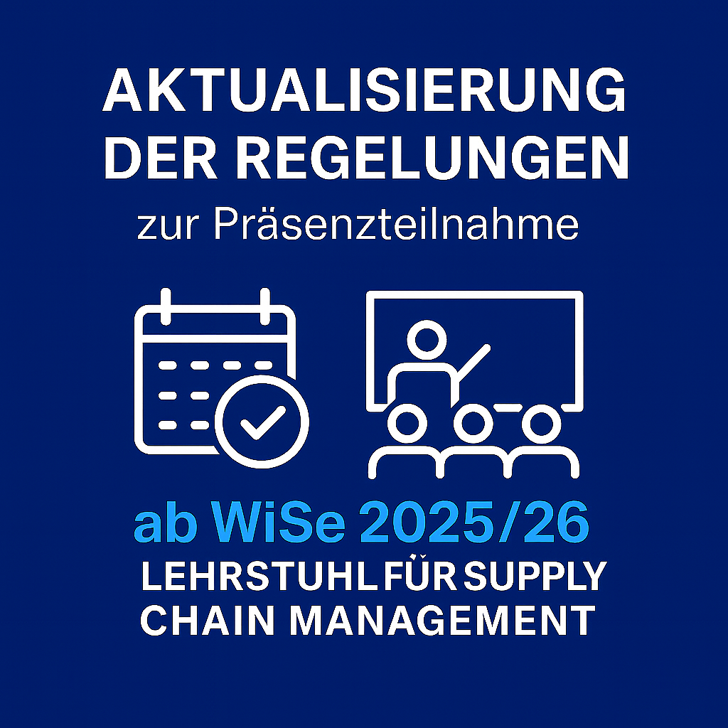 Aktualisierung der Lehrstuhlregelungen zur Präsenzteilnahme